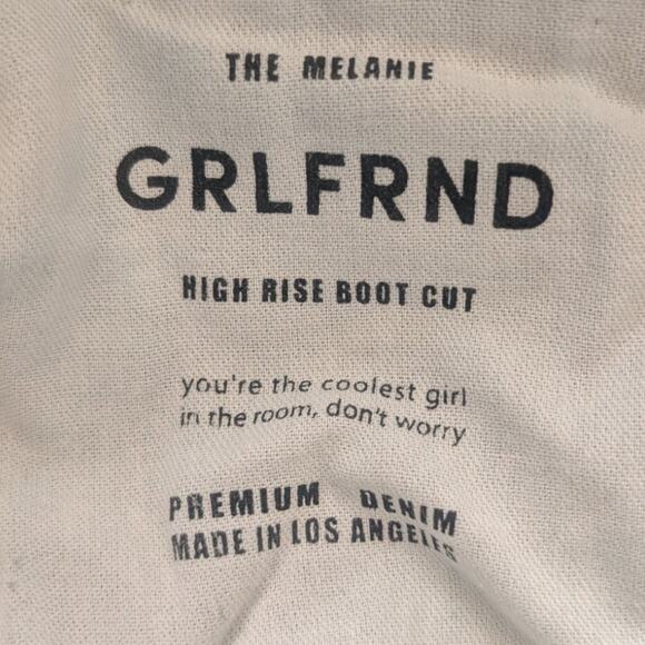 GRLFRND Melanie High Rise Boot Cut Jeans in Blue Wash, Size 26 - Picture 7 of 9